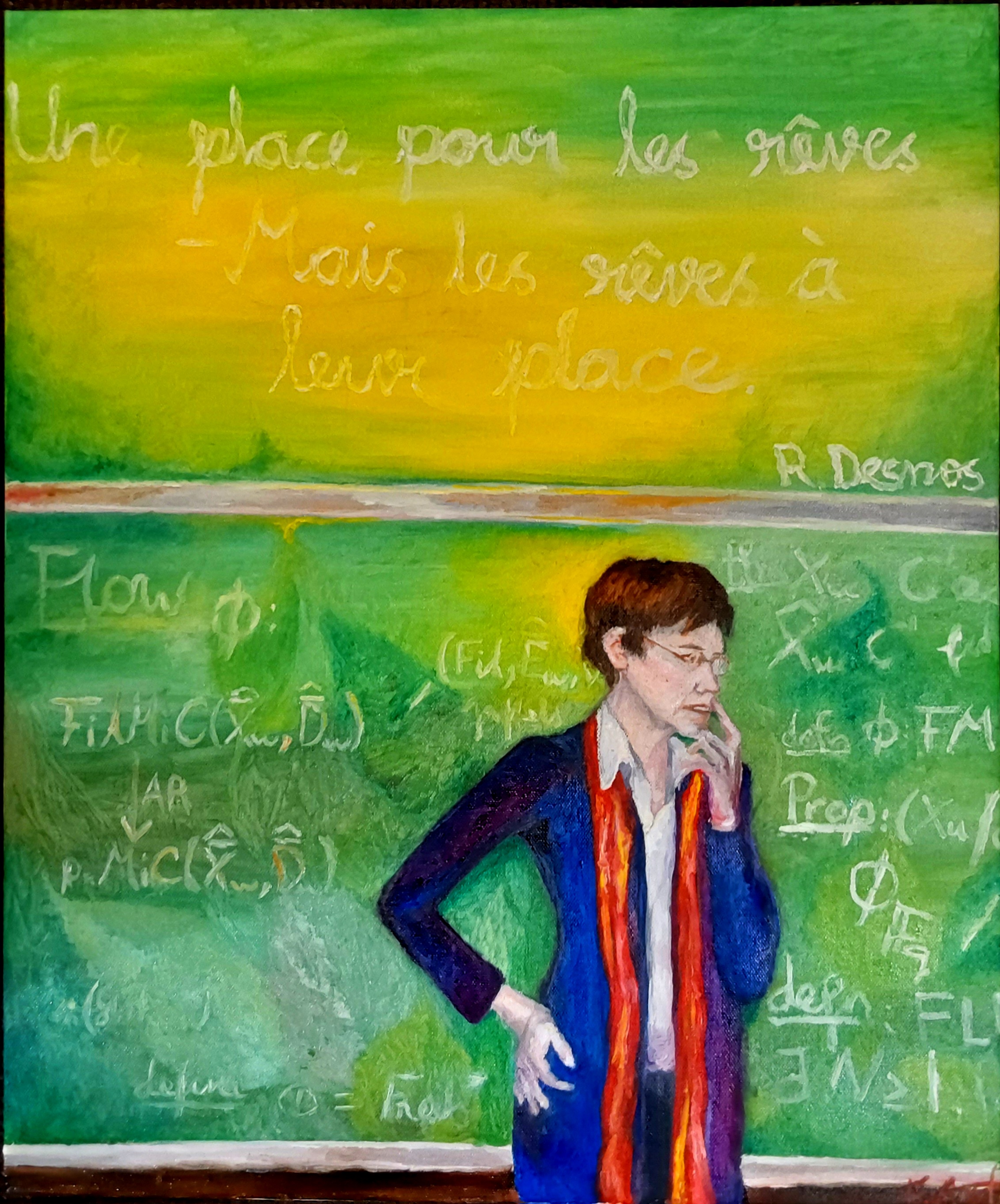 a painted picture of Hélène Esnault