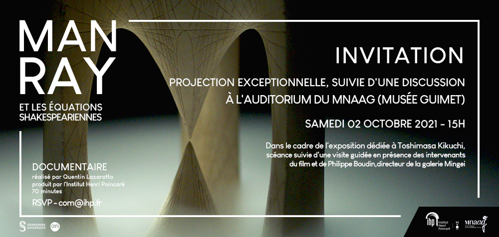 Projection "Man Ray et les équations shakespeariennes" au MNAAG (Musée Guimet)